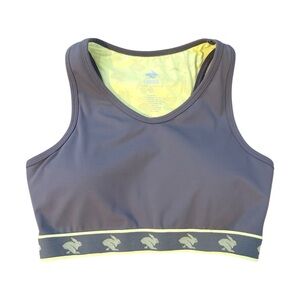 Rabbit UtiliBra-Vo Sport Bra Gray Back Pocket MEDIUM Athletic Athleisure